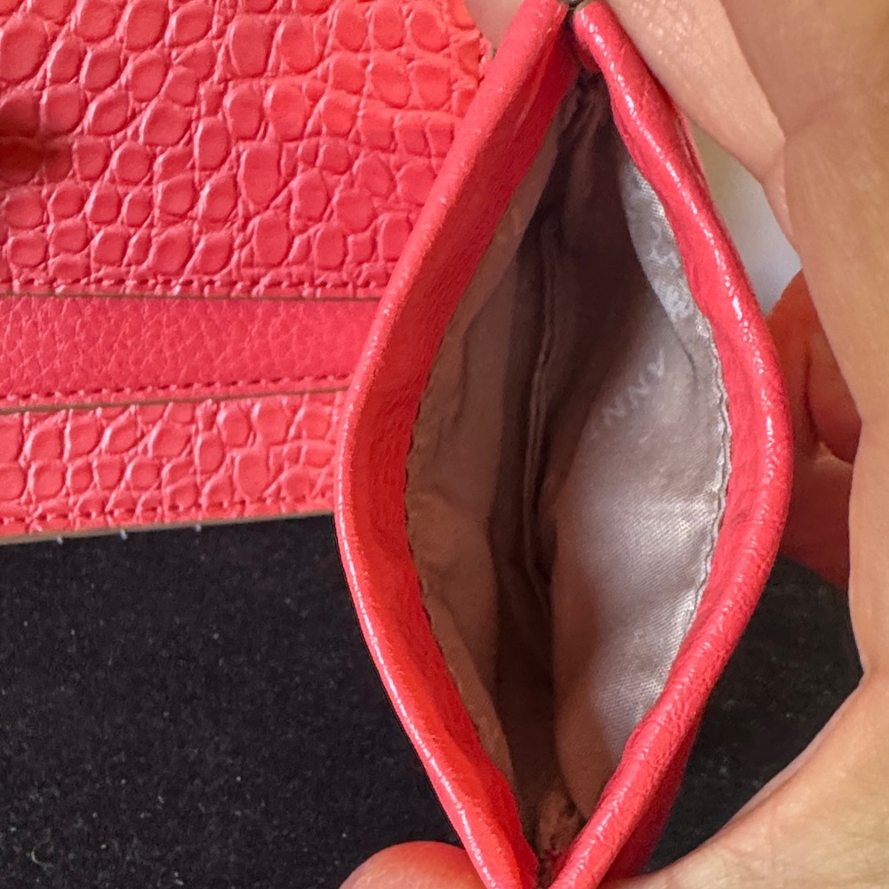 Elegant Coral Anne Klein Small Top Handle Satchel - Picture 3 of 16